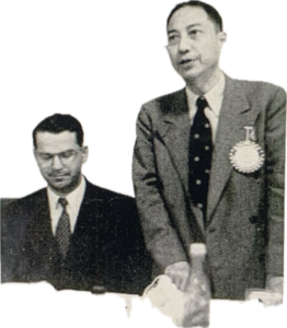 K C Chen President of TaipeiClub addresses Kaohsiung group Seated H G McConeghey