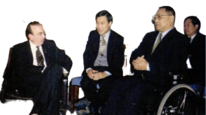 President Frank meets with Deng Pufang